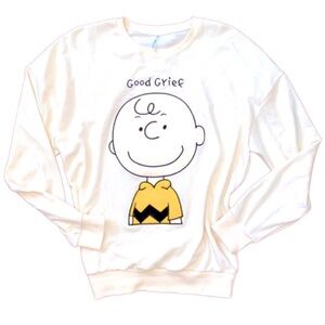CHARLIE BROWN➕PEANUTS Unique Patch Good Grief Sweatshirt